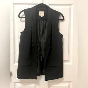 Silence & Noise Sleeveless Vest Womens Lined Open Front Size XS